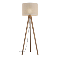 Floor Lamp Grand Walnut With Jute