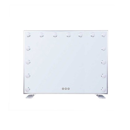 15 Bulbs LED Makeup Mirror with Adjustable Brightness & 3 Color Mode 800x600mm with legs