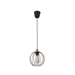 Pendant Lamp 1 Flat – Black & Copper