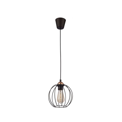 Pendant Lamp 1 Flat – Black & Copper
