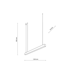 Elegant Hanging Lamp LED Black CCT