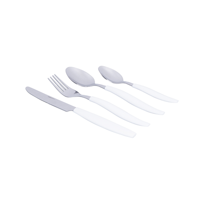Cutlery Set Stainless Steel 24pcs White