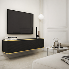 TV Unit MDF Wall Mounting – Black