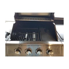4 Burner Gas Grill Stainless Steel with Side Burner