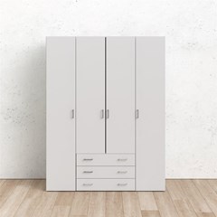 Space Wardrobe with 4 doors & 3 drawers