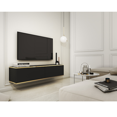 TV Unit Wall Mounting – Black