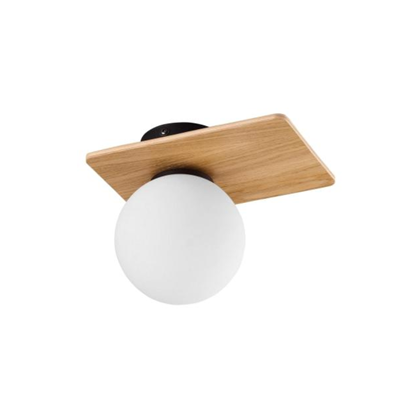 Wood Ceiling Lamp – White & Pine
