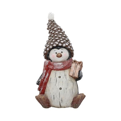 Penguin Pine Cone H 45cm LED Forest Magnesium Oxide Multicolor