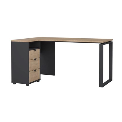 Sign Corner desk with cabinet Grey