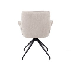 Swivel Dining Chair – Light Beige & Light Grey