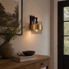 Midnight Brass Wall Light
