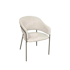 Dining Chair Padded Seat & Back - Fabric Beige