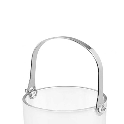 Ice Bucket 800ml with Metal Handle – Transparent