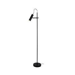 Modern Floor Lamp - Adjustable Black Metal Spotlight
