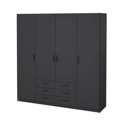 Sprint Wardrobe with 4 doors  3 drawers