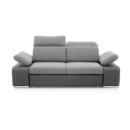 2-Str Sofa II with Adjustable Armrest & Headrest – Dark Grey