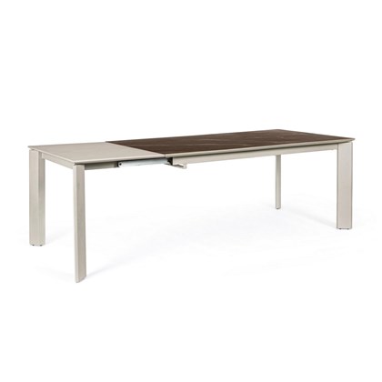 Brown Taupe Extendable Table 160-220X90cm