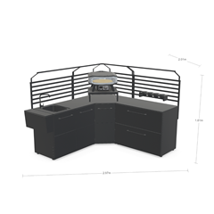Modular Set Outdoor Kitchen – Black