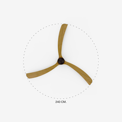 Ceiling Fan  XXL  – Brown & Pine