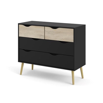 Oslo Chest 4 Drawers Balck