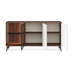 Showcase Sideboard 2Doors - Cashmere and Warmia Walnut