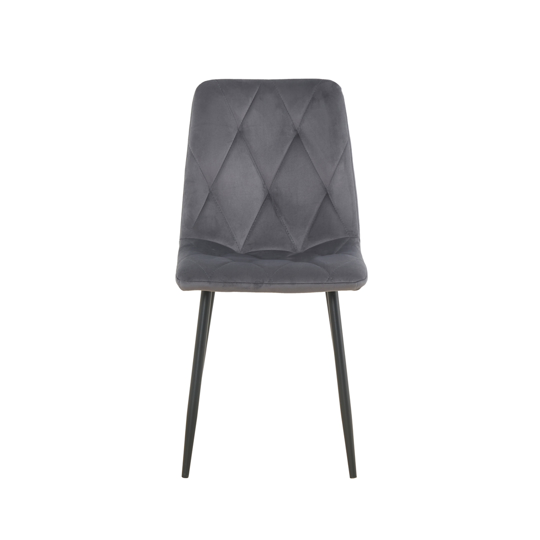 Dining Chair Velvet Dark Grey