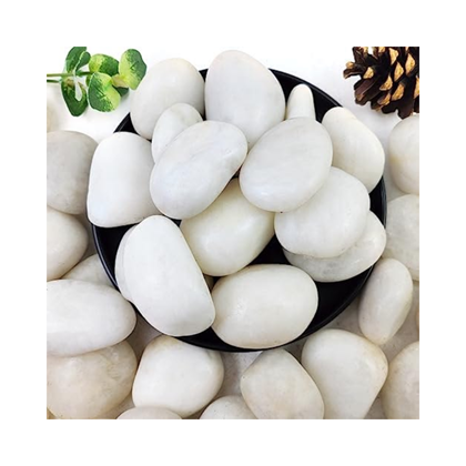 Finely Polished Pebbles 20 kg Bag – White, 4–7 cm