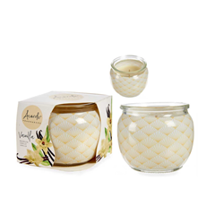 Candle With Glass Vase – Vanilla