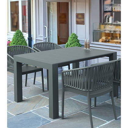 Extendible Table Dark Grey 140/220x100cm