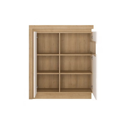 Low Display Cabinet 2 Doors – Riviera Oak Light