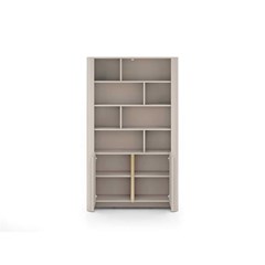 Bookshelf 4 Shelf & 2 Doors - Cashmere