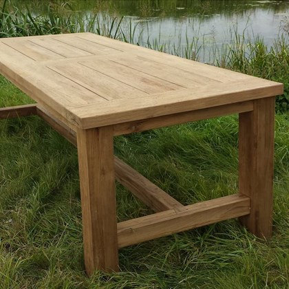 Garden Table Solid Teak 300 x 100 cm
