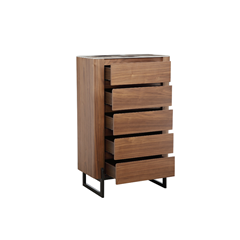 Tallboy Walnut Veneer with Ceramic Top
