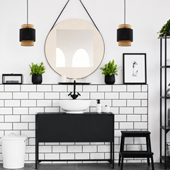 Pendant Lamp 1 Flat - Black