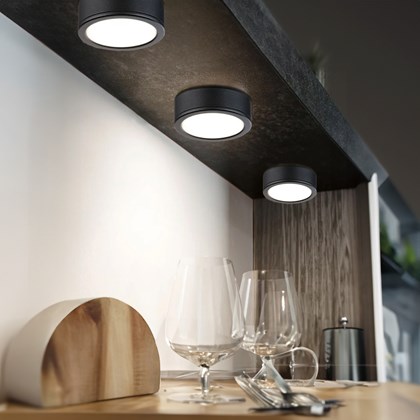 SET OF 3 LED Under Cabinet Luminaire Black