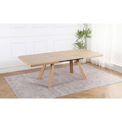 Extendable Dining Table 1600 (400+ 400)x1000x760 Oak Veneer