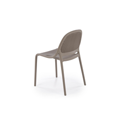 Chair Khaki Plastic Frame Straight Legs