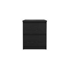 Black bedside with 2 drawers