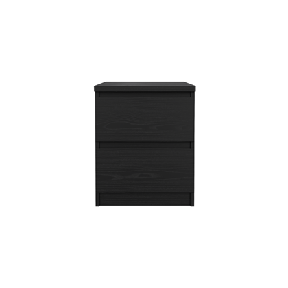 Black bedside with 2 drawers