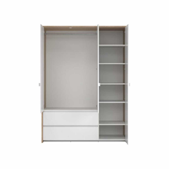 Bedroom Set 160x200– White & Wood Effect