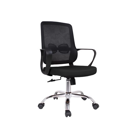 Black Mesh and Chrome Office Chair