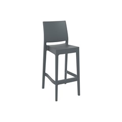 Dark Grey Modern Bar Stool 75 cm