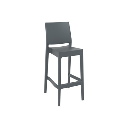 Dark Grey Modern Bar Stool 75 cm