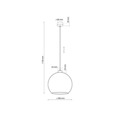 Pendant Lamp Cubus 15W E27 IP20
