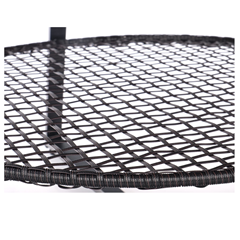 Coffee Table Round Lamina Rattan Oak Black