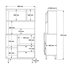 Coffee Corner Tall Cabinet