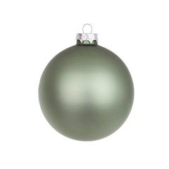 Matt Cinnabar Green Glass Ball 8cm