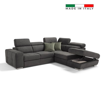 L-Shaped Sofa Bed 2-Seater With Corner Right 00473-R28