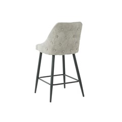 Bar Stool - Light Grey & Black