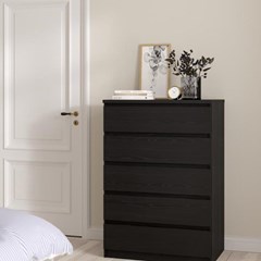 Naia Chest 5 drawers Black